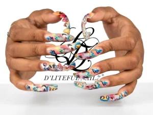 D’litefulz DIzZy D’lites – Cut-Out Nail Designs <br><small>Long Acrylic Full Set Only</small>